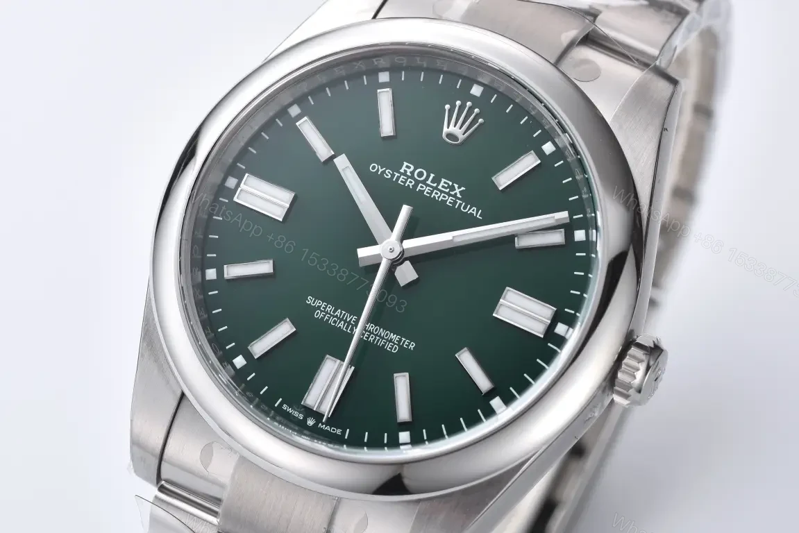 View 2 of Rolex Oyster Perpetual 41 Green Dial Clean Factory 124300-0005