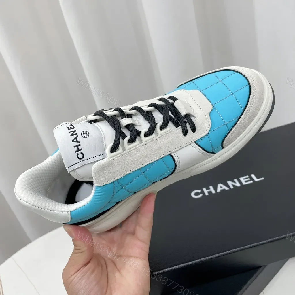 View 4 of Turquoise Block Heel-Top Sneaker: Luxury Comfort Sneakers