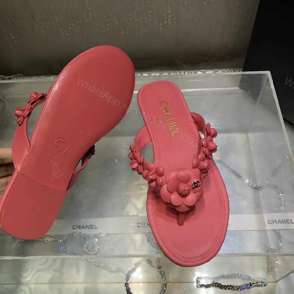 View 7 of Bright Pink Flower Sandals: Luxury Comfort For Summer