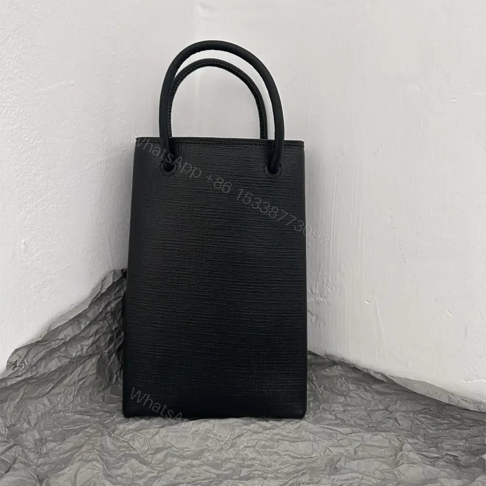 View 2 of 高仿Balenciaga迷你Tote包系列小牛皮黑色