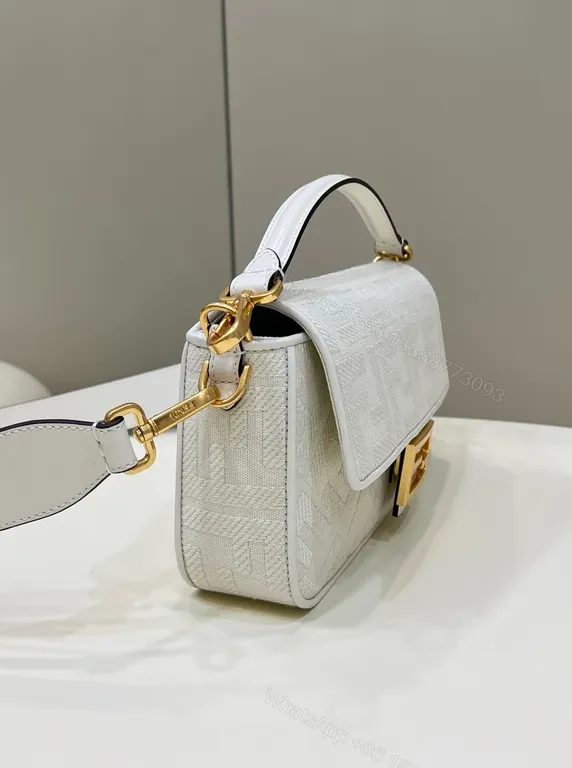 View 5 of Chic Fendi Textured Mini Bag with Gold Hardware