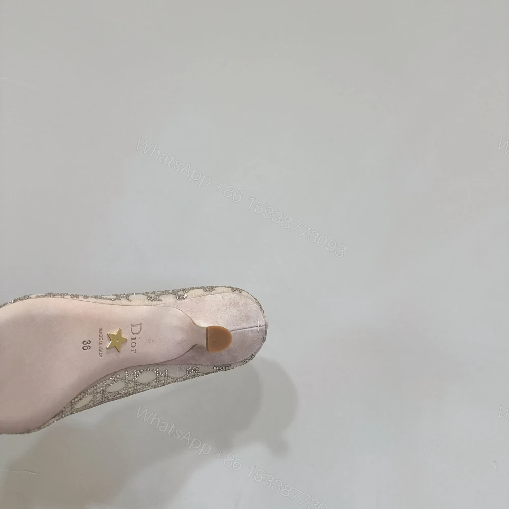 View 9 of 高仿Dior*Capture系列KDH305尖頭燙鑽高踭鞋6.5CM膚色免檢版