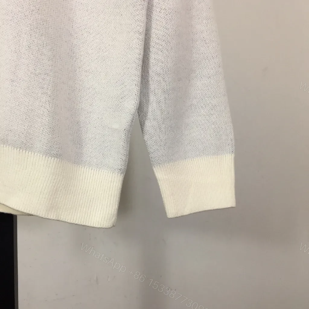 View 5 of Soft Grey Knit Crewneck: Logo Graphic Elevation Knitwear