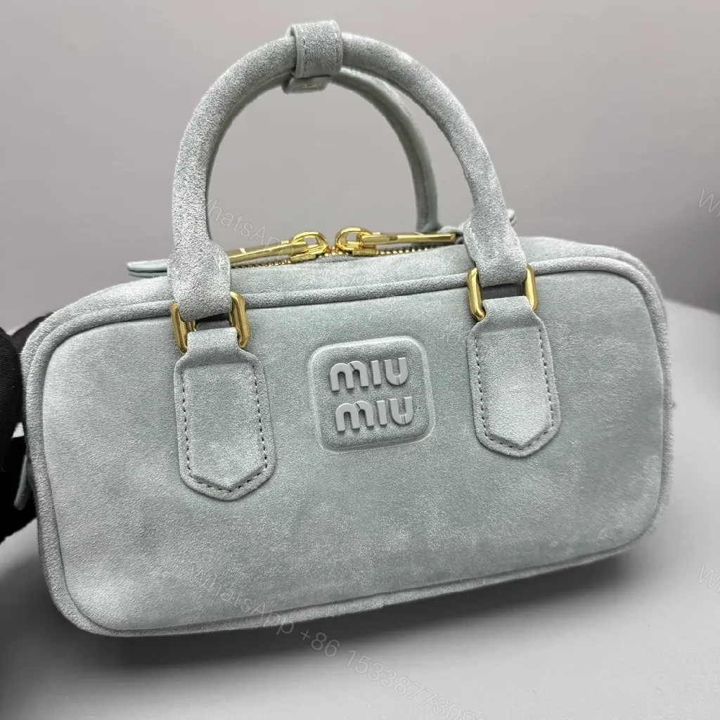 View 7 of Grey Suede Satchel — Structured Luxe, Gold Accents, Everyday Carry