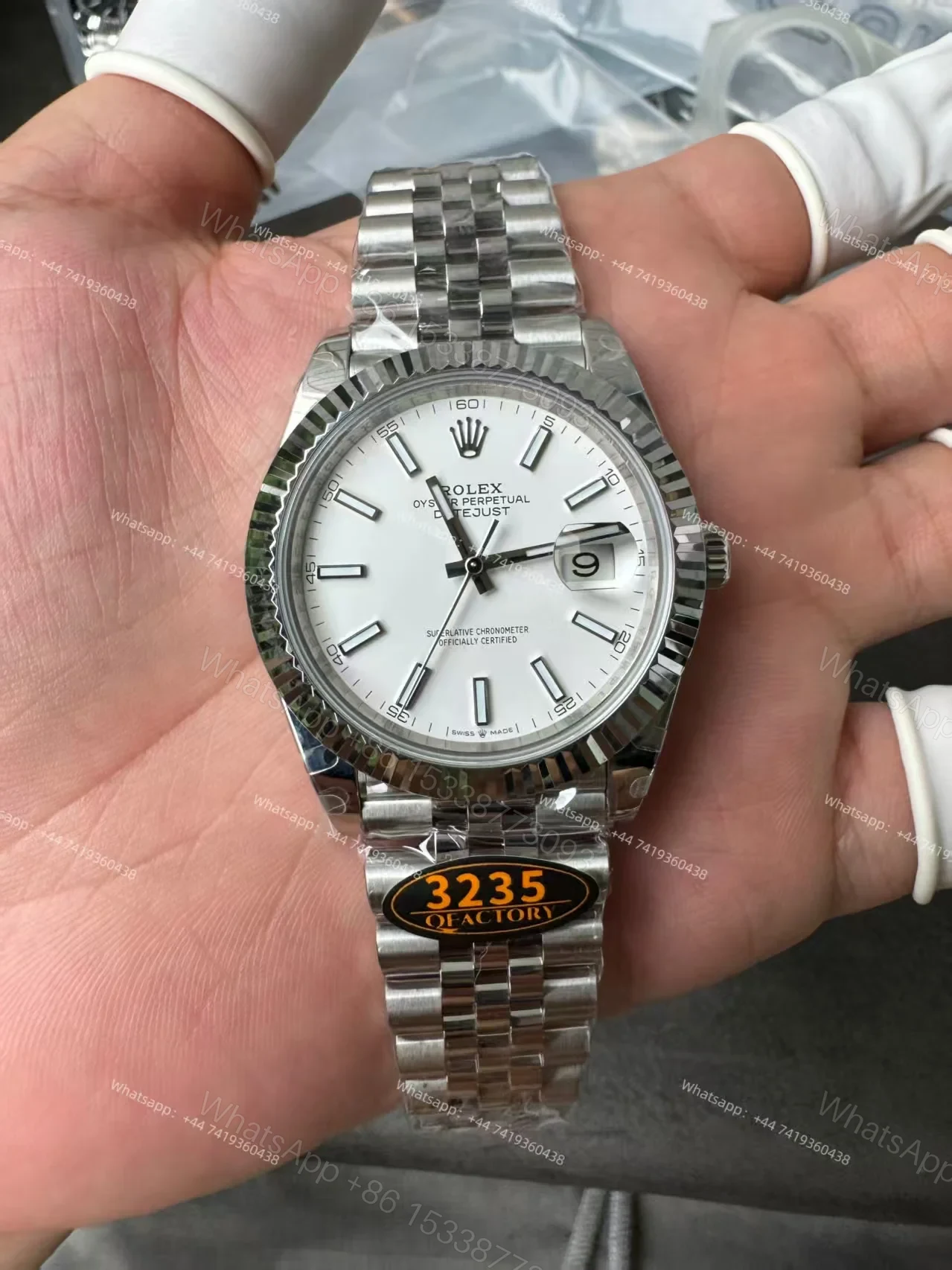 View 5 of Rolex Datejust M126334-0010 1:1 Replica White Dial Jubilee 41MM 3235 Movement Super Clone Watch