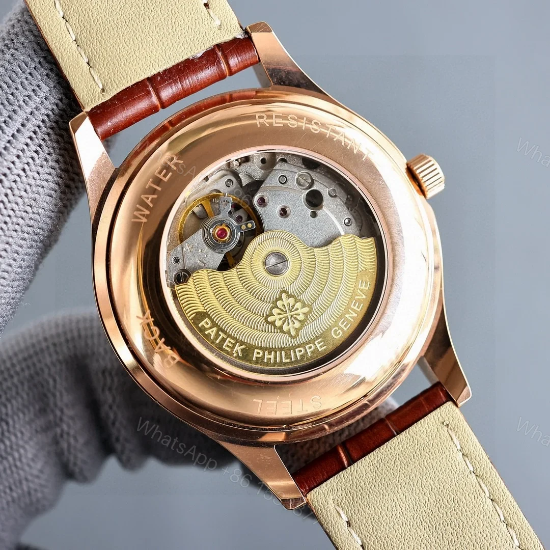View 6 of Patek Philippe Style Diamond Numeral Automatic Mechanical Watch – 40mm Luxury Edition PATEK-DIAMOND-AUTO-40-8215-TW