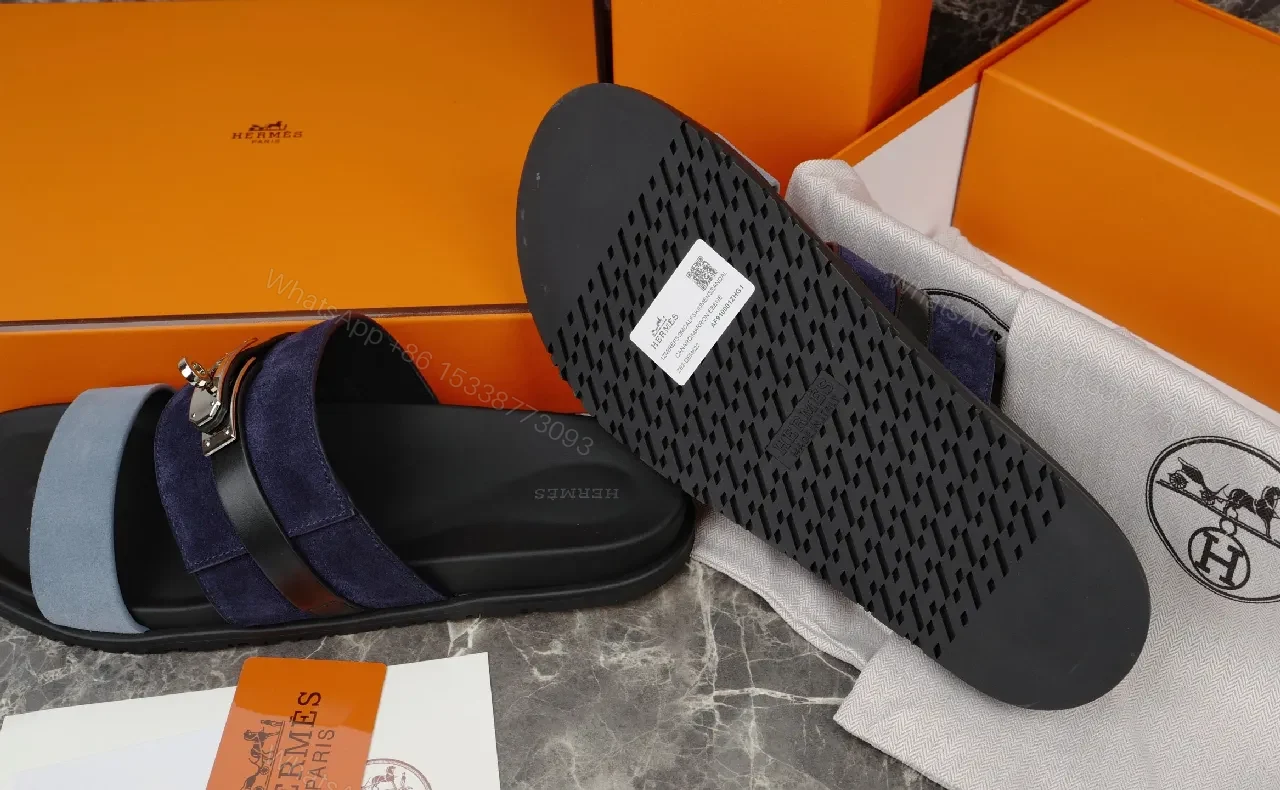 View 3 of Structured Slip-Ons: Navy Suede, Metallic Accents, Luxe Comfort Slide