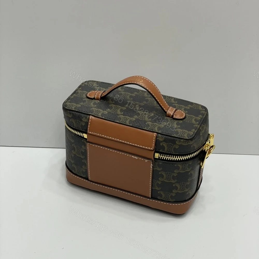 View 4 of CELINE VANITY IN TRIOMPHE CANVAS TAN 18CM 119462BZJ 04LU
