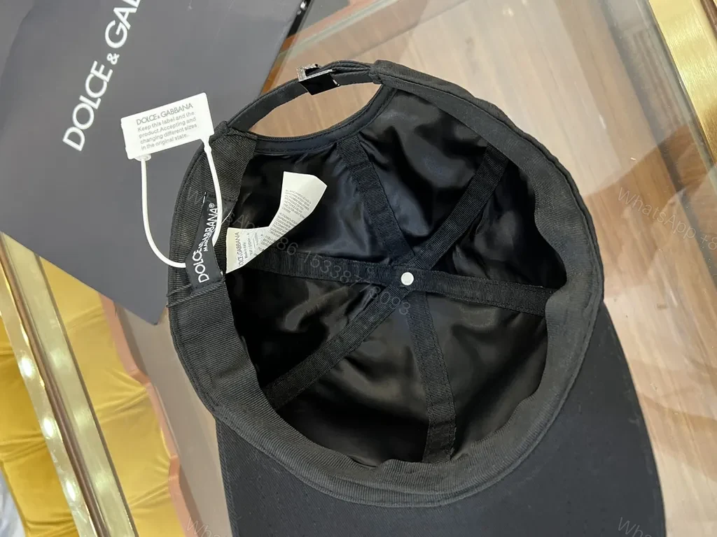 View 6 of Black Cotton Cap by Dolce & Gabbana â€“ Minimal Luxury Headwear