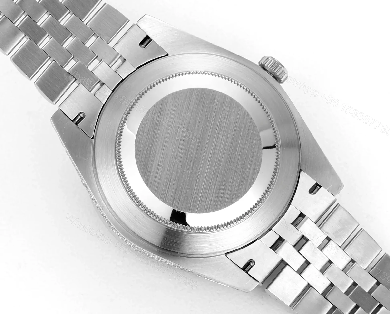 View 7 of Spectacular arabic rainbow datejust replica 41MM Iced Out Edition RG-DJ41-ARABIC-RAINBOW-SILVER