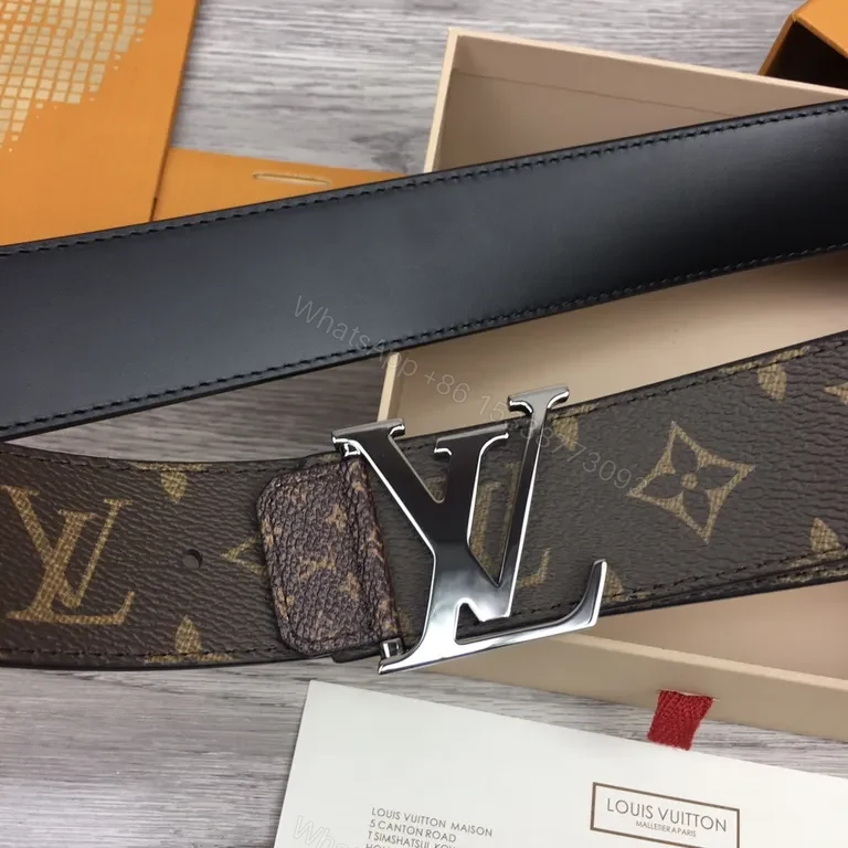 View 6 of Louis Vuitton Monogram Belt with Gold LV Buckleâ€”Versatile Luxury Accessory