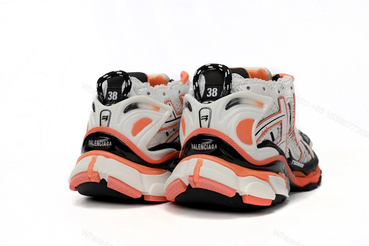 View 8 of Balenciaga Runner White Orange Black 677402 W3RB7 9051