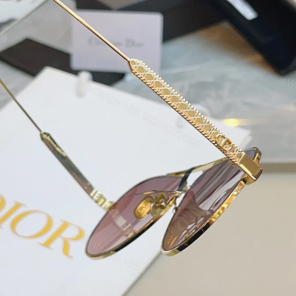 View 2 of Gold-Tone Aviator Sunglasses with Gradient Lenses, Luxe UV Protection