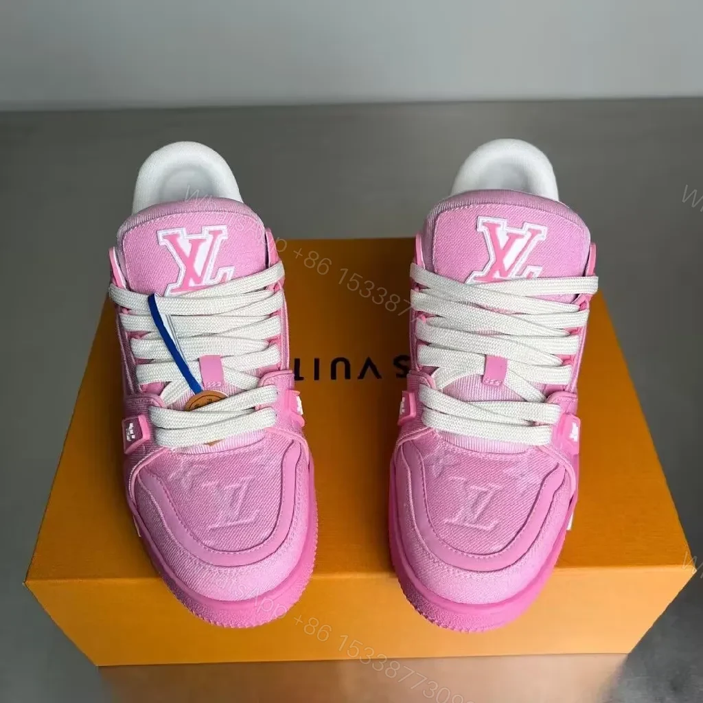 View 4 of Vivid Pink Textured Trainer: Luxury All-Day Comfort