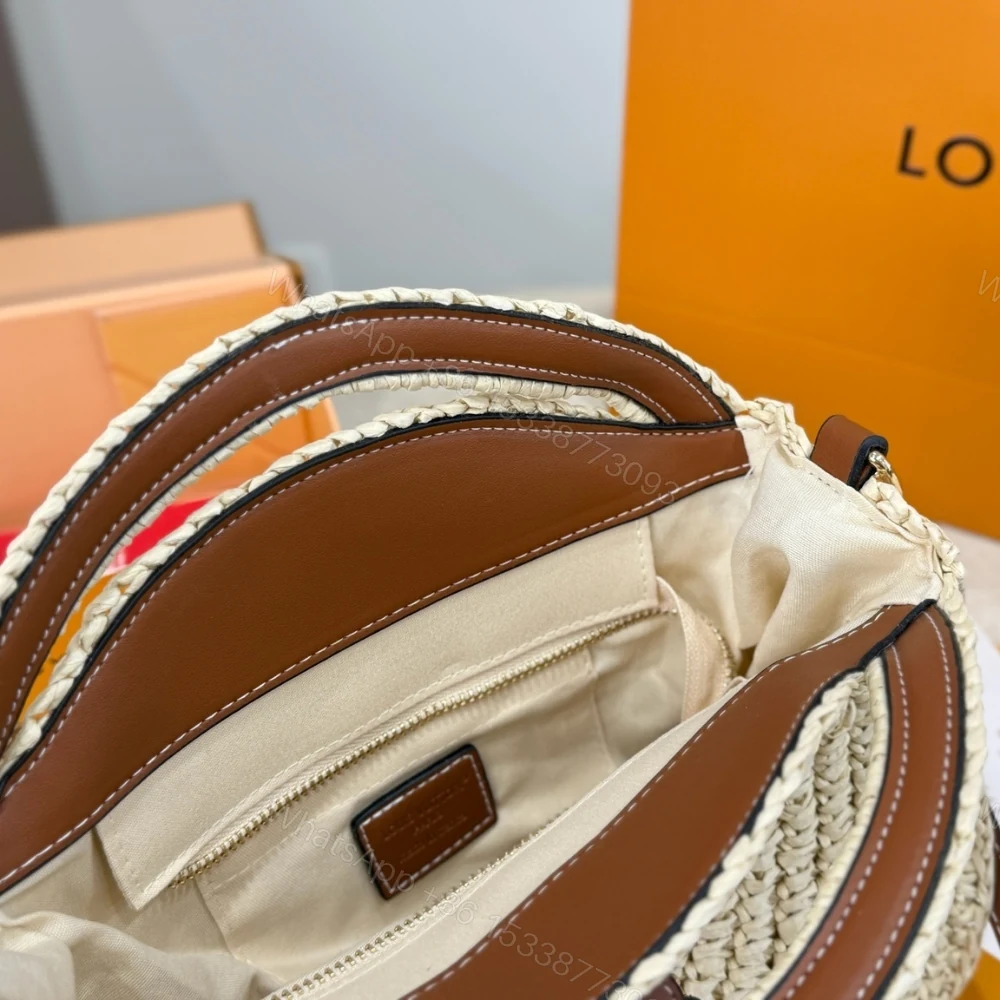 View 9 of Louis Vuitton Around Me Shoulder Bag Raffia White 28Cm M25243