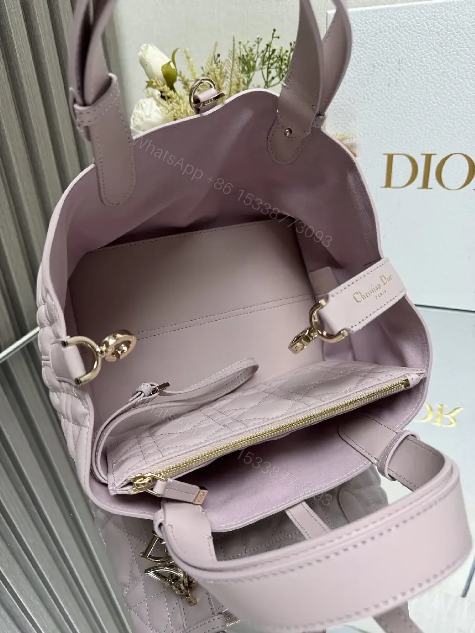 View 4 of Lilac Quilted Handbag Set — Luxe Everyday Chic, 2-Piece