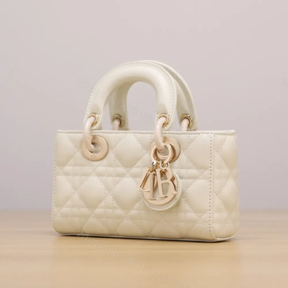 View 6 of 高仿Dior*LadyDJoy系列S0910M030小羊皮戴妃包白色Mini免檢版