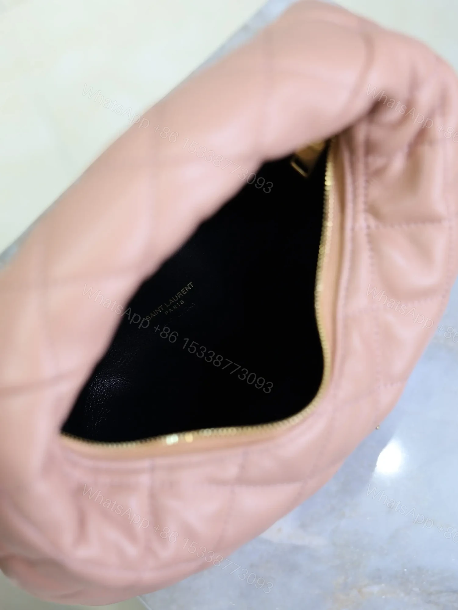 View 4 of YSL 25S ICARINO 17 IN HORTENSIA QUILTED GOLD HARDWARE