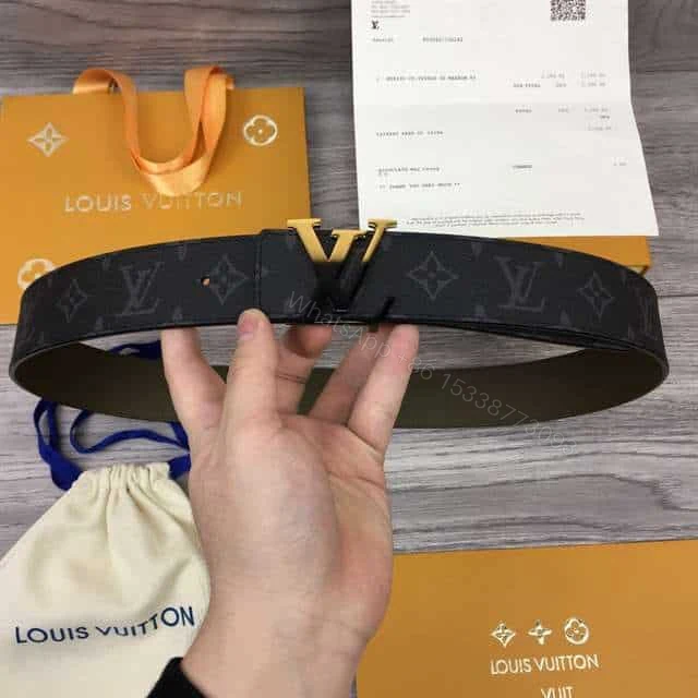 View 2 of LOUIS VUITTON INITIALES 40MM REVERSIBLE MONOGRAM CANVAS BELT – B93