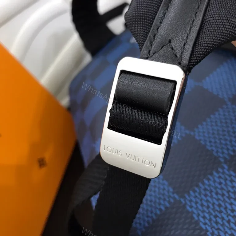 View 2 of Blue-Checkered Luxe Backpack: Structured, Everyday-Ready Organization