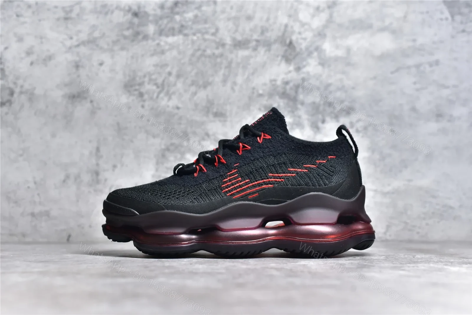 Nike Air Max Scorpion FK Black University Red Reps — view 1