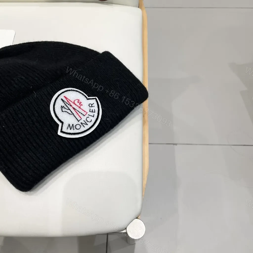 View 8 of Monochrome Knit Beanie: Luxe Logo Warmth, Folded Cuff