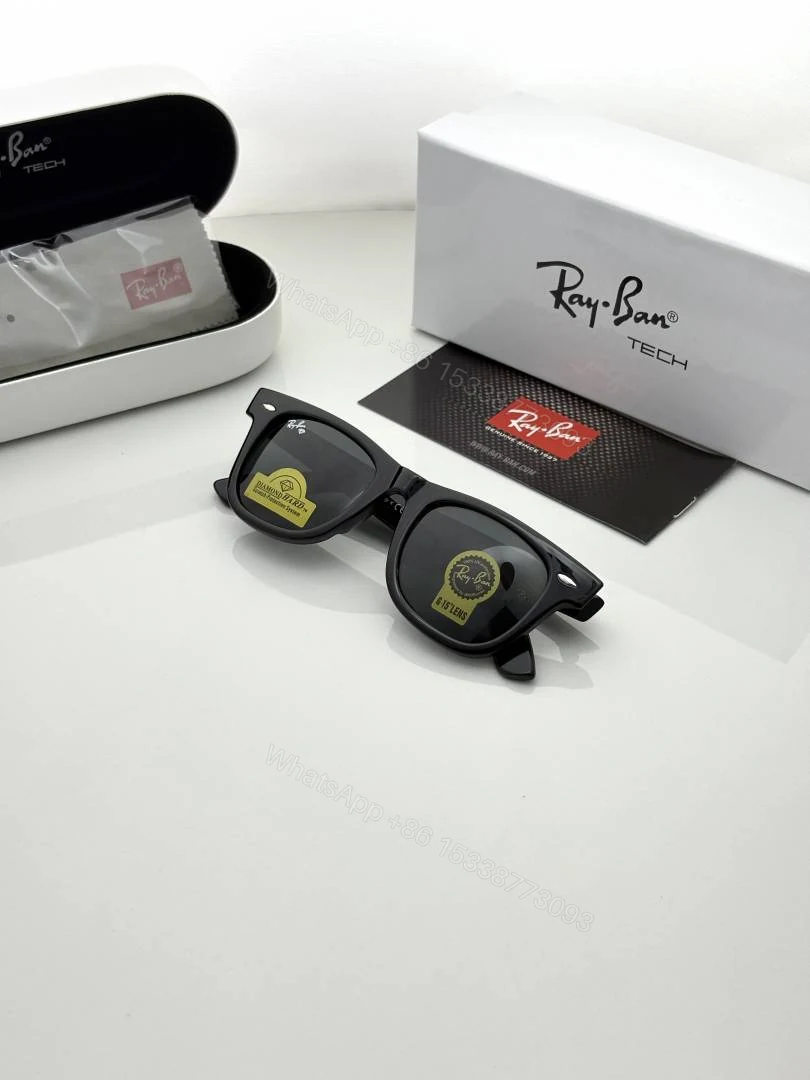 View 5 of First Copy Ray-Ban 2140 Black Shining Sunglasses UV Protected Premium Quality