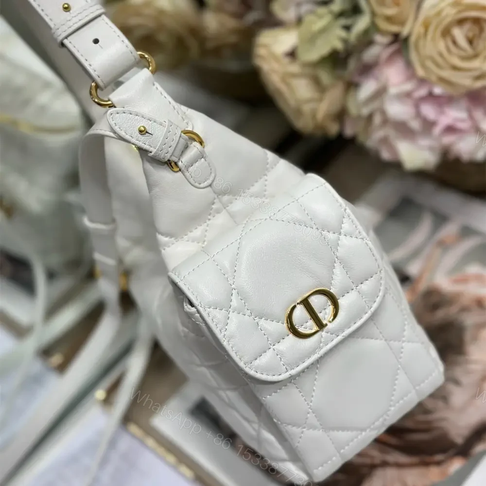 View 6 of 高仿Dior*D-Dream系列M632M030小羊皮單肩包中號白色免檢版