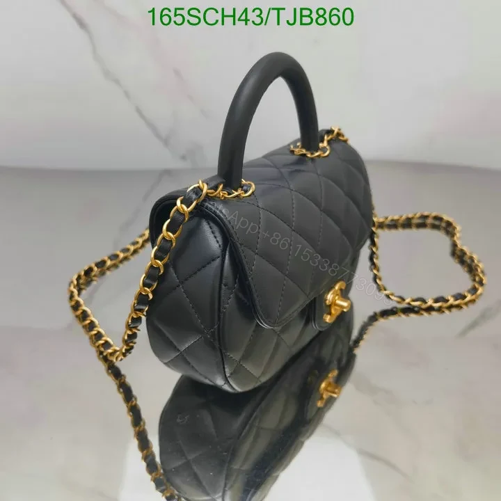 View 2 of Chanel Black Mini Coco Top Handle with Sheepskin 4579