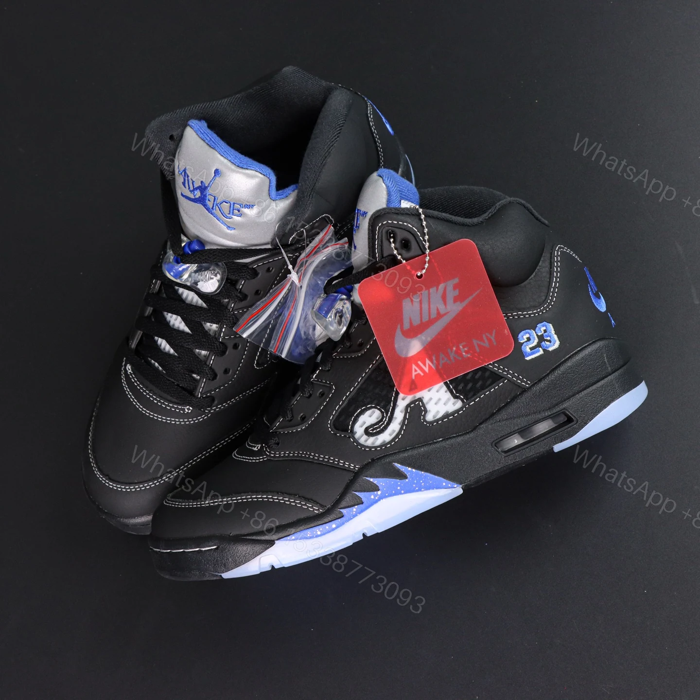 View 7 of Awake NY x Air Jordan 5 Retro Black Reps