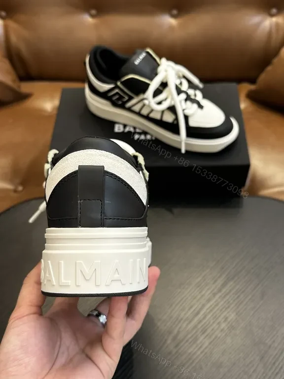 View 6 of Bold Contrast Stitching High-Tops: Balmain-Inspired Sneakers