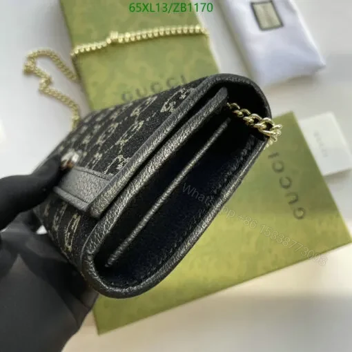 View 5 of Gucci Lookalike GG Mini Denim Black Shoulder Bag LMD6720