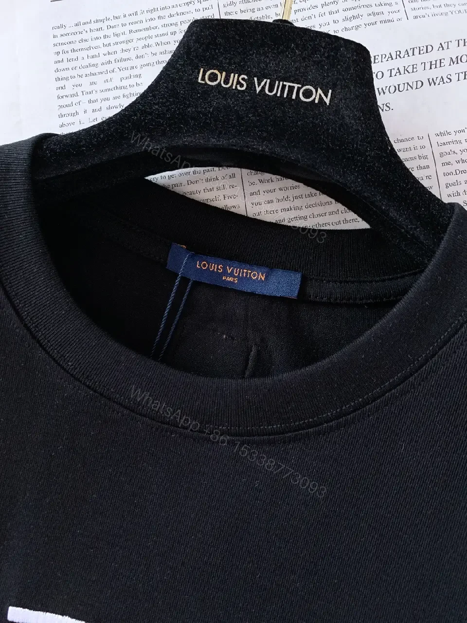 View 6 of Black Cotton Luxe Tee with Iconic Graphic
