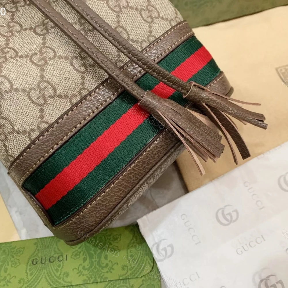 View 6 of Gucci Ophidia Small GG Bucket Bag Brown 17Cm 550621 96I3B 8745