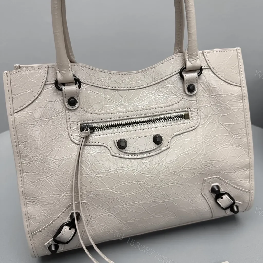 View 6 of Texture-Deep Satchel: Modern, Pebbled Leather, Gunmetal Hardware