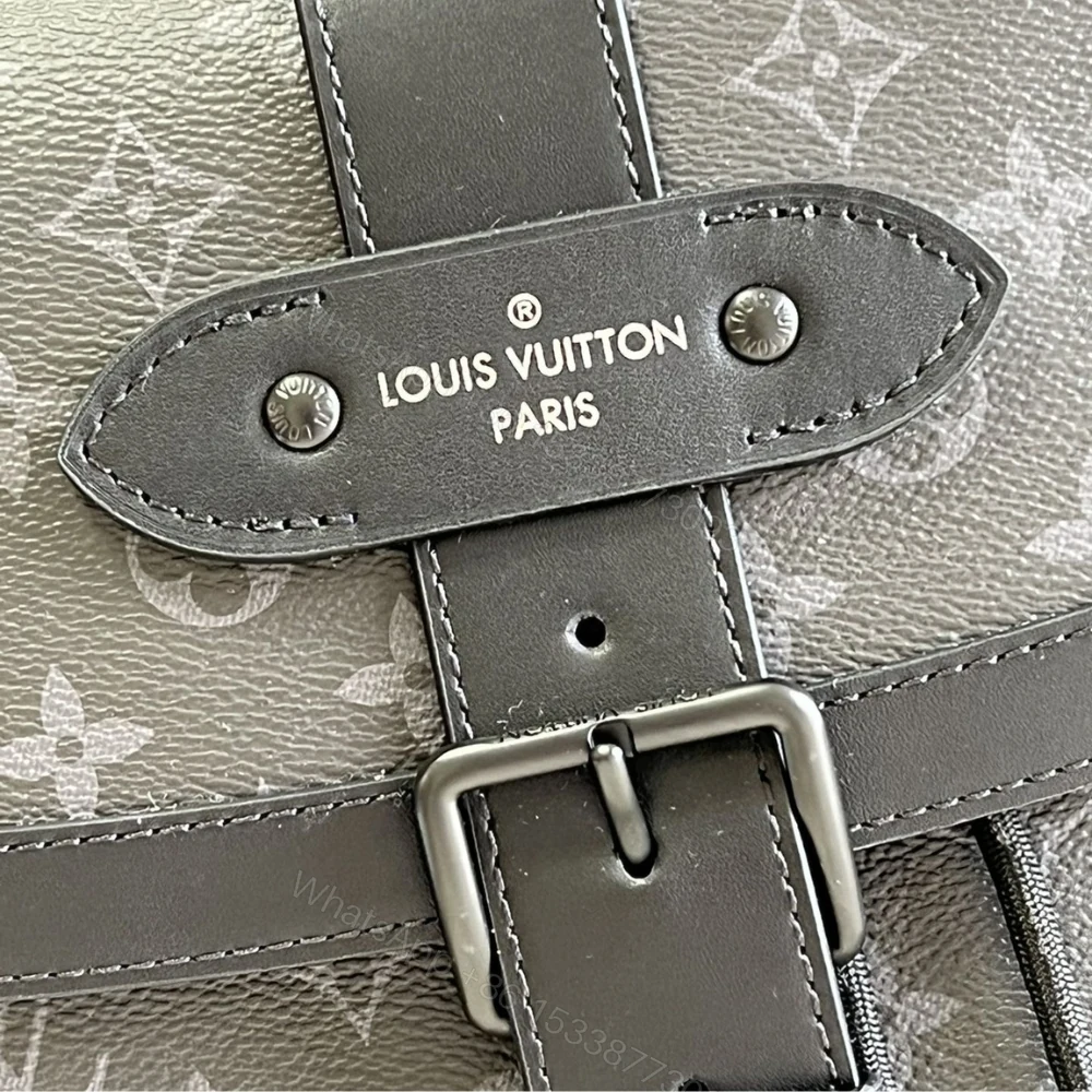 View 7 of Louis Vuitton Saumur Backpack Monogram Eclipse Canvas 42Cm M45913
