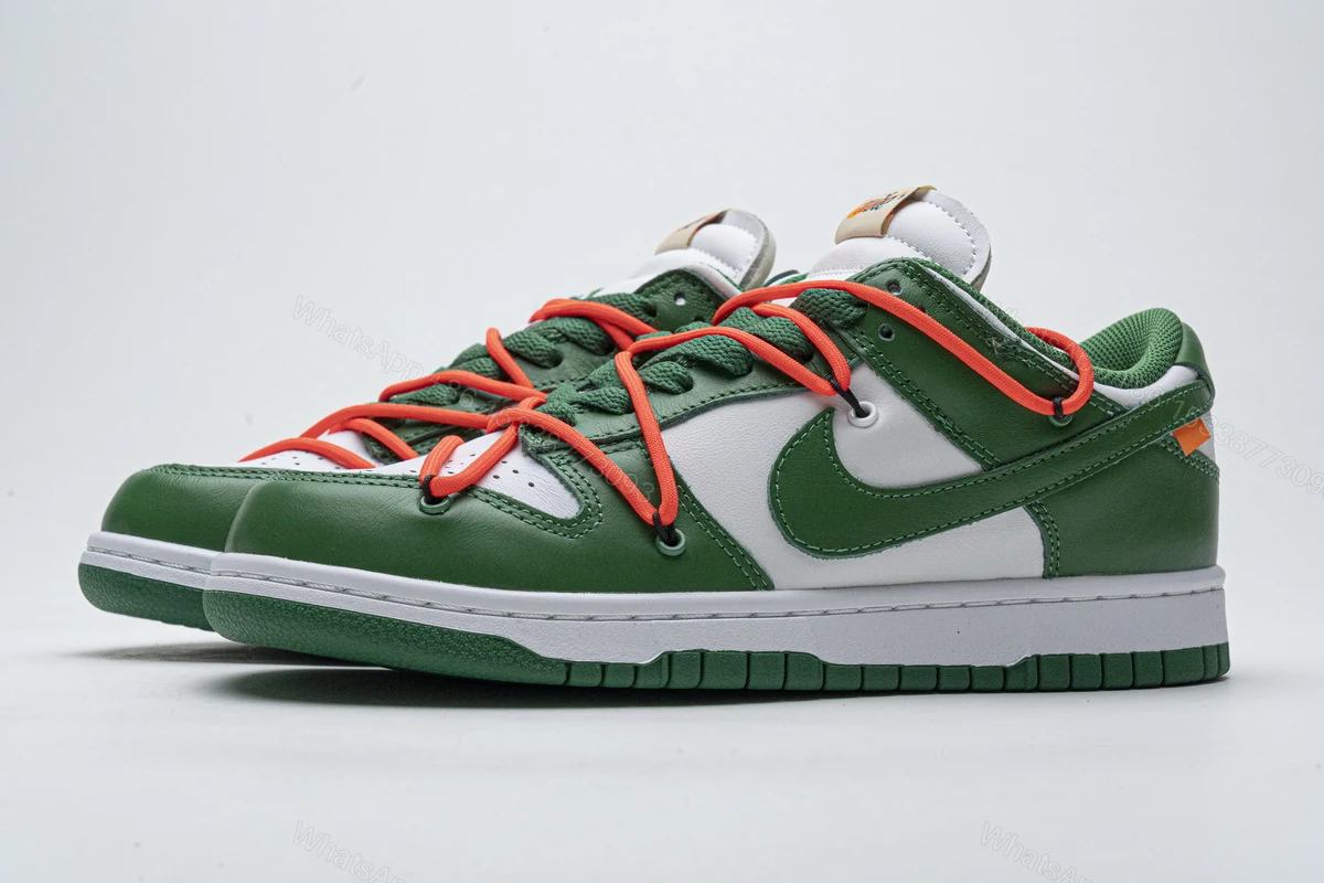 View 4 of OFF-WHITE x Nike Dunk SB Low Pine Green CT0856-100