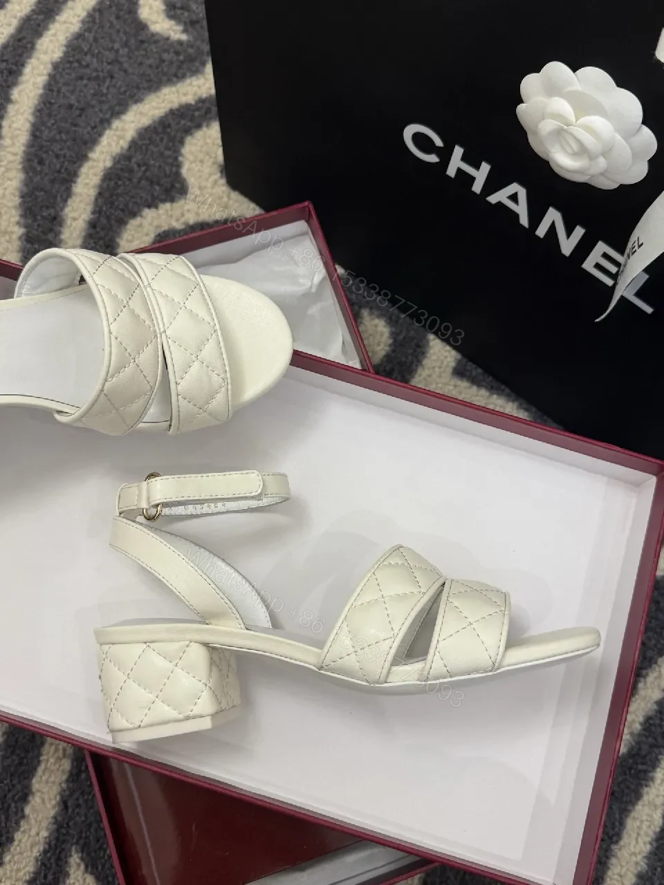 View 4 of Quilted White Sandals — Elegant Minimalism, All‐Day Comfort
