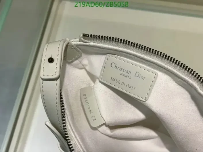 View 12 of Dior Replica Quilted Leather Medium Bag ZB50585 in Black and White