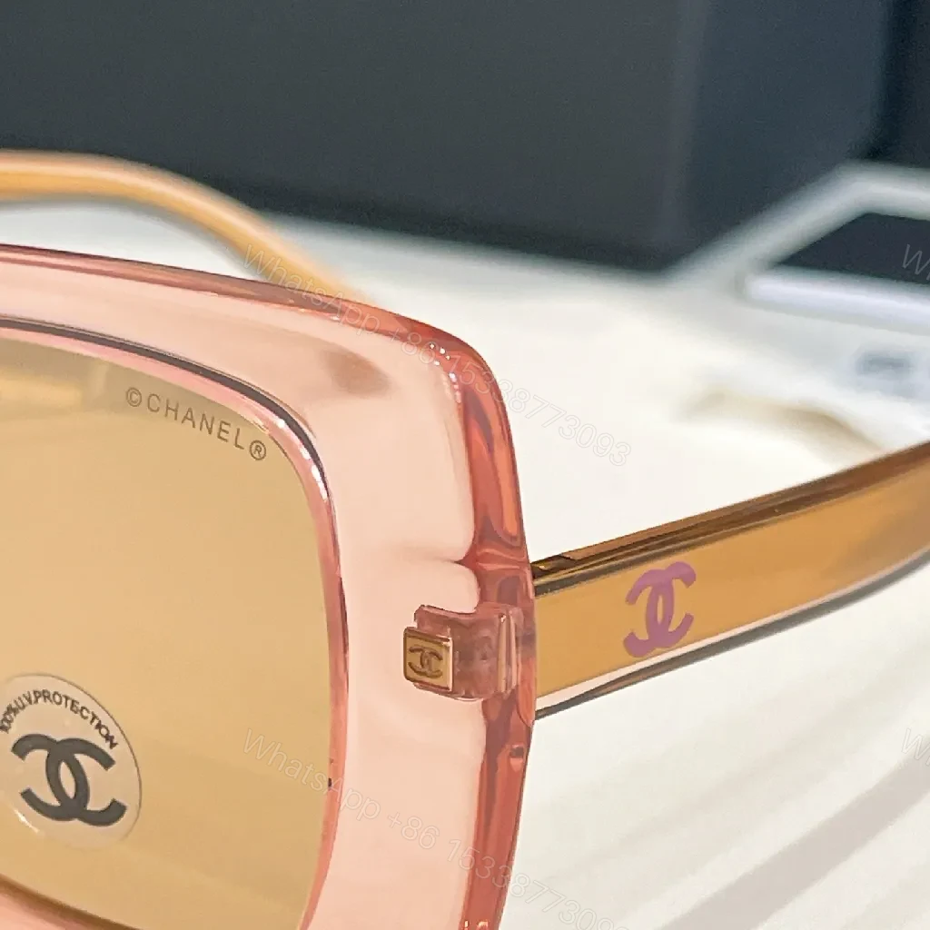 View 3 of Quilted Bold Sunglasses on Chain – Luxe Everyday Shield