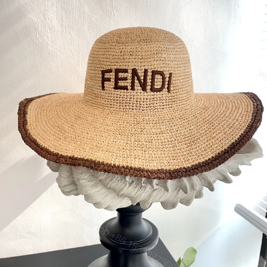 Wide-Brim Straw Knit Hat: Bold Couture-Ready Sun Shield — view 1