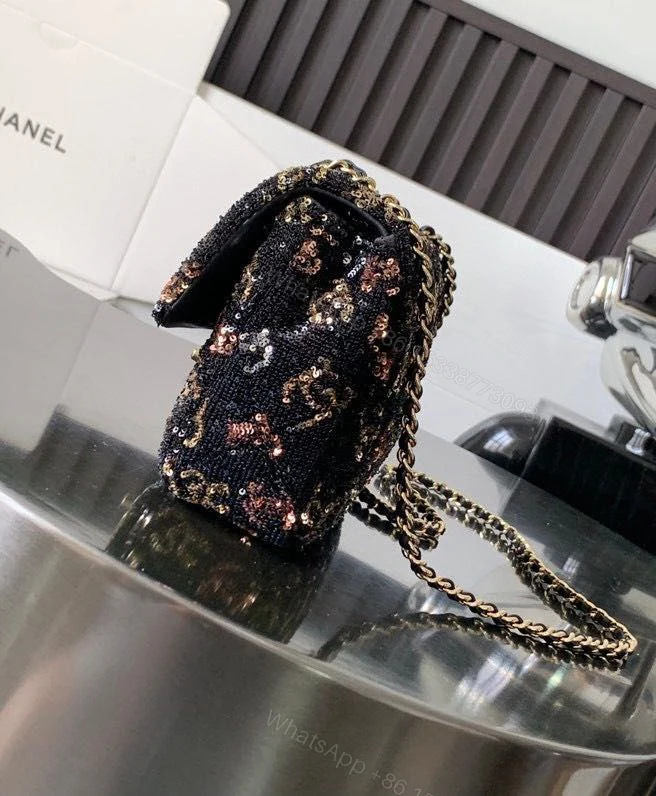 View 2 of CHANEL 2023 Sequin Rectangular Mini Classic Flap Bag w/Tags