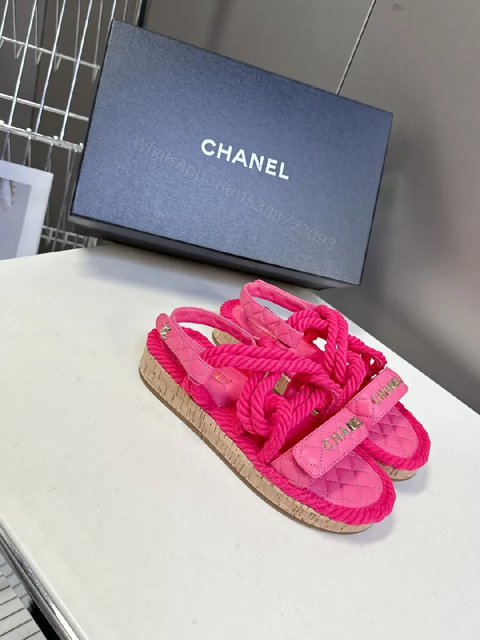 View 8 of Vibrant Pink Textured Slides – Quilted Comfort, Everyday Style