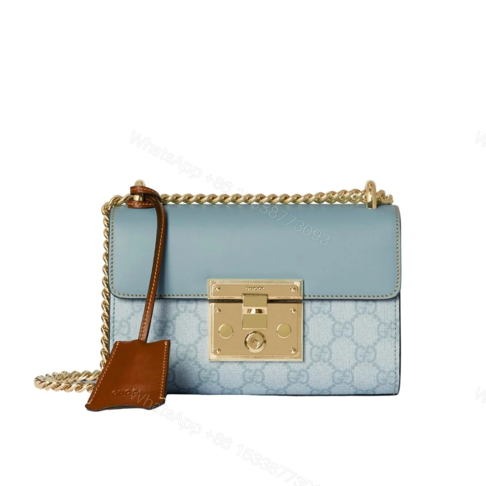 Gucci Padlock Small Shoulder GG Supreme Dusty Blue 20Cm ‎ — view 1