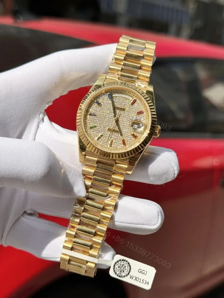 View 3 of Superclone Rolex Day-Date Diamond-Paved Dial 128238-0051 36 mm