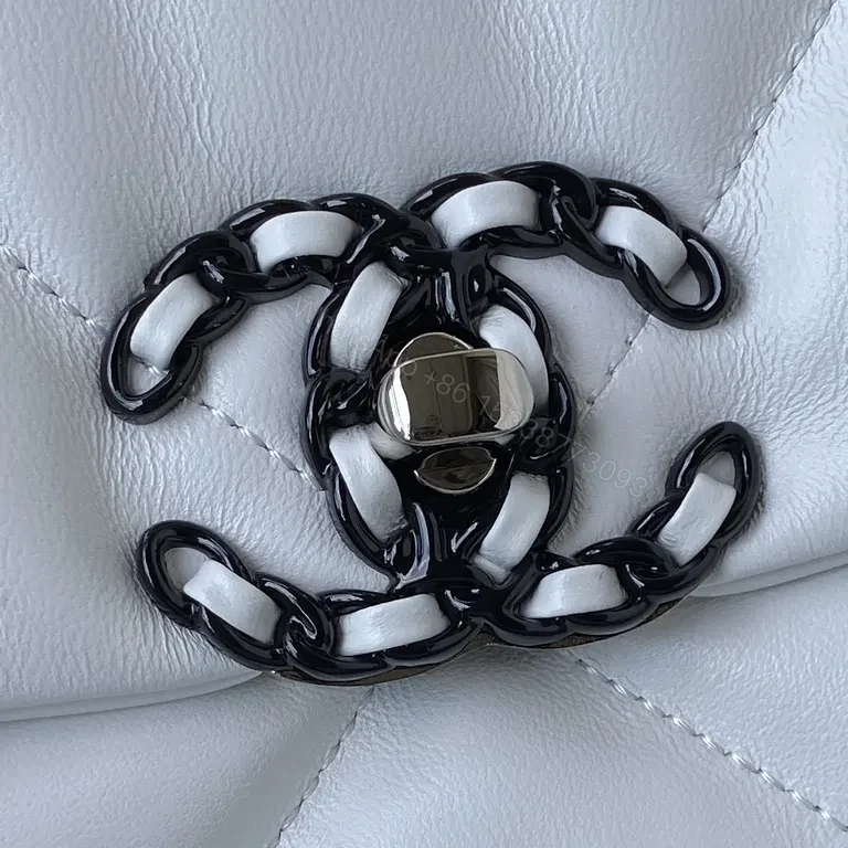 View 9 of Chic Quilted Leather Tote with Signature Chain Details