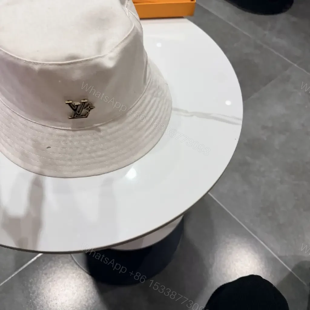 View 2 of Soft-Tone Beige Cotton Hat with Signature Accent