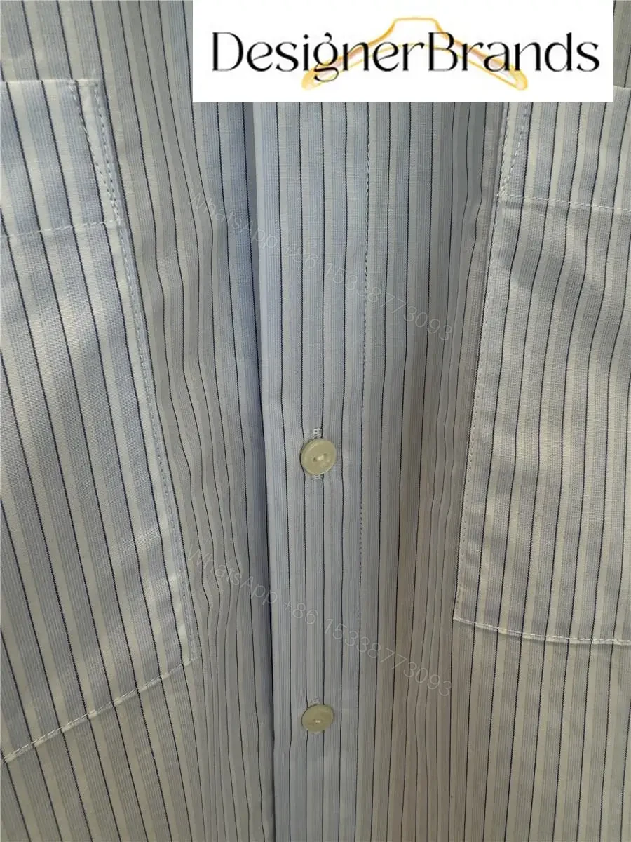 View 11 of Chanel Blue and White Striped Long-Sleeve Shirt