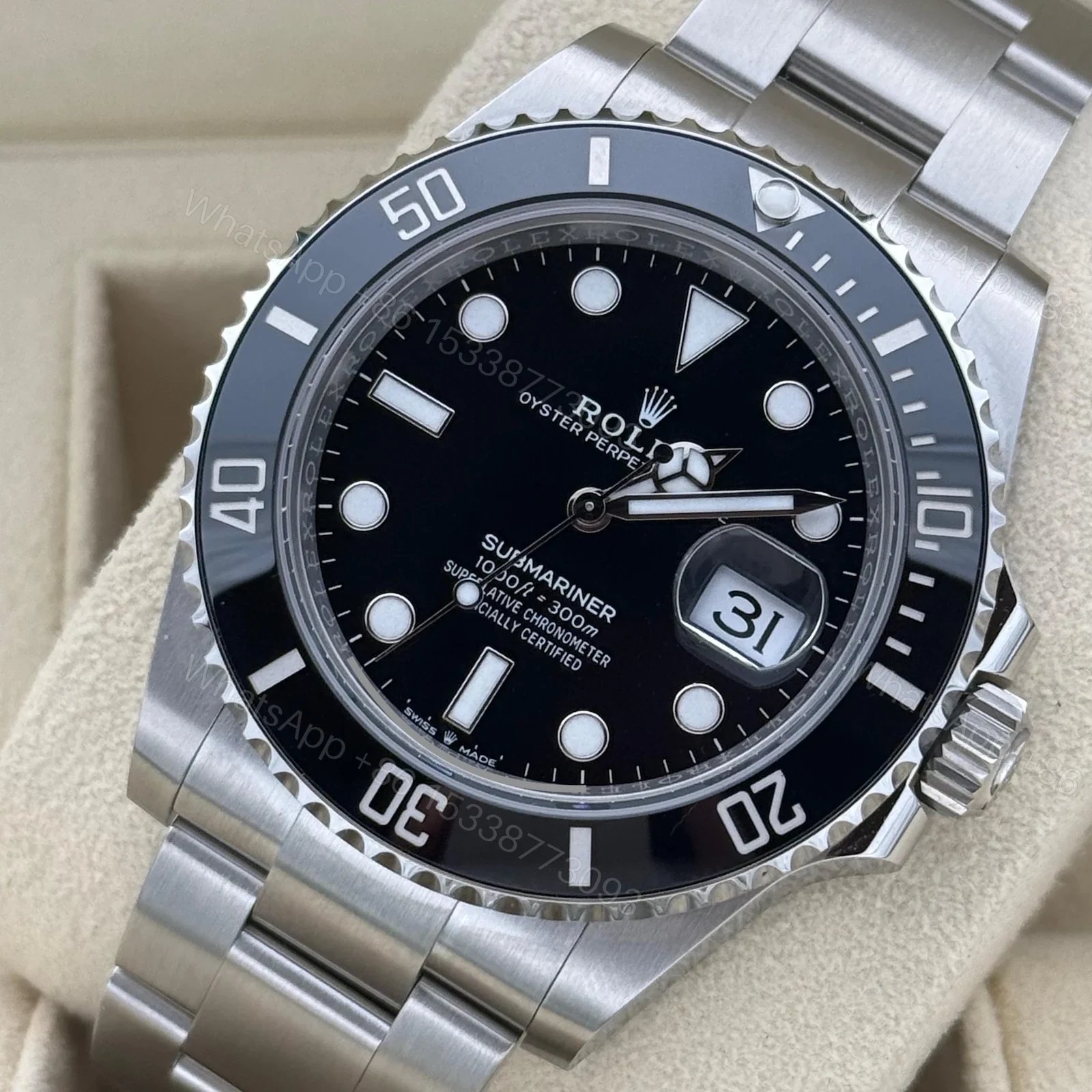 View 2 of Superclone Rolex Submariner Black Dial 126610LN
