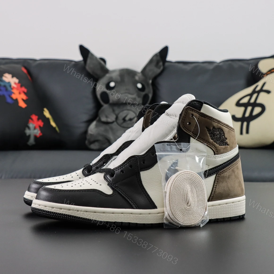 View 9 of Air Jordan 1 Retro High OG “Dark Mocha” Reps